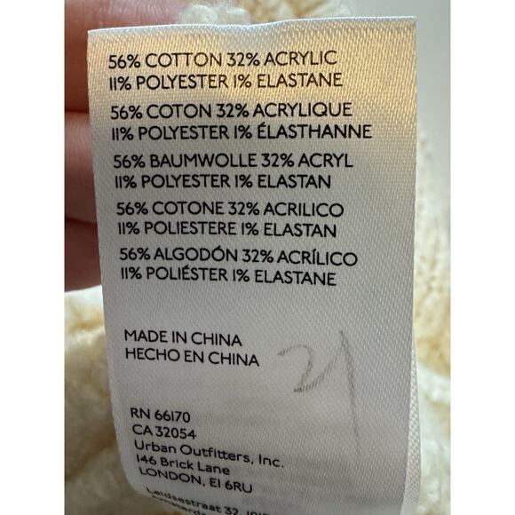 Pilcro Anthropologie Sweater Size L Cream Cowl Neck Oversized Thick Knit Cozy - Picture 8 of 10